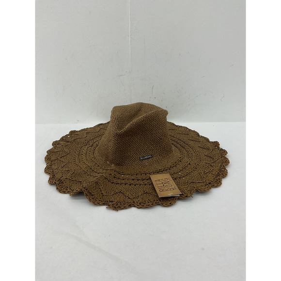 NWT Billabong Brown Sun Hat - Women's One Size Paper Straw - Picture 1 of 7